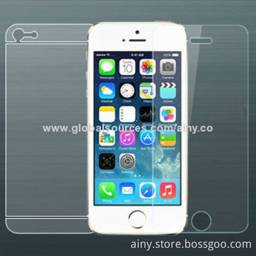 Screen Protector Films, Tempered Glass, Ultra Transparent, Anti-shatter, for iPhone 5S/5C/5